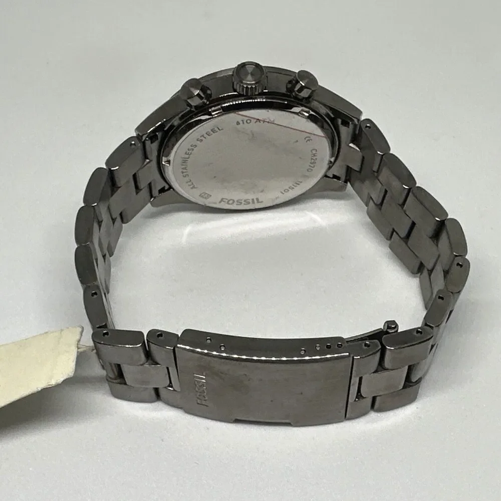 Fossil Del Ray CH2970 Men's Gray Stainless Steel Analog Dial Quartz Watch HME326 - Picture 10 of 11